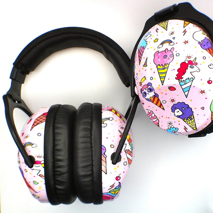 Patterned Noise Reducing Headphones - Black Ice Cream - SK16167383