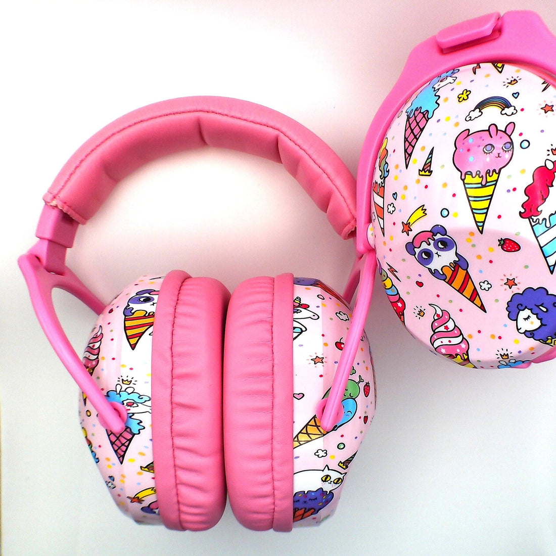 Patterned Noise Reducing Headphones - Pink Ice Cream - SK55222500