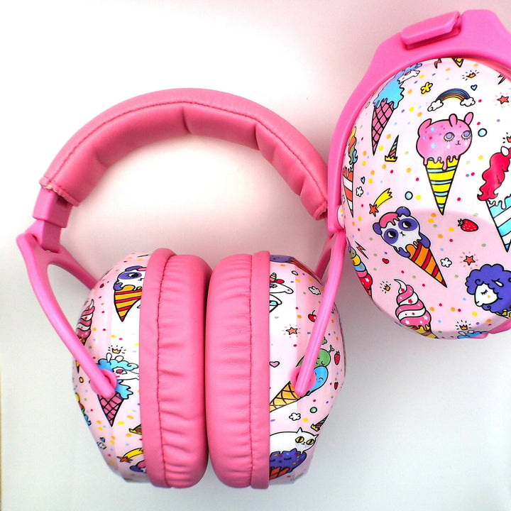 Patterned Noise Reducing Headphones - Pink Ice Cream - SK55222500