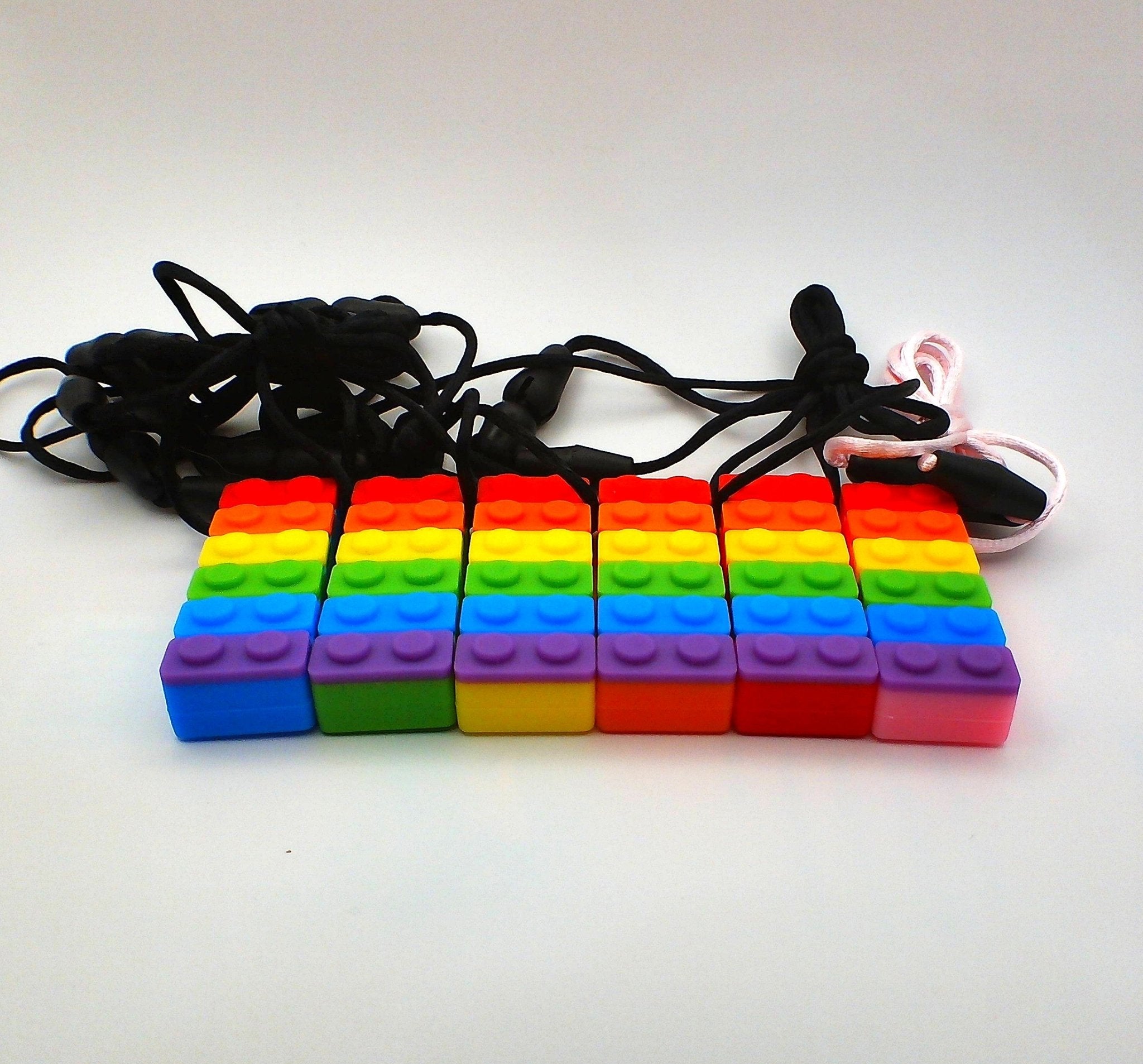 Rainbow Brick Chew Necklace - SK67268354