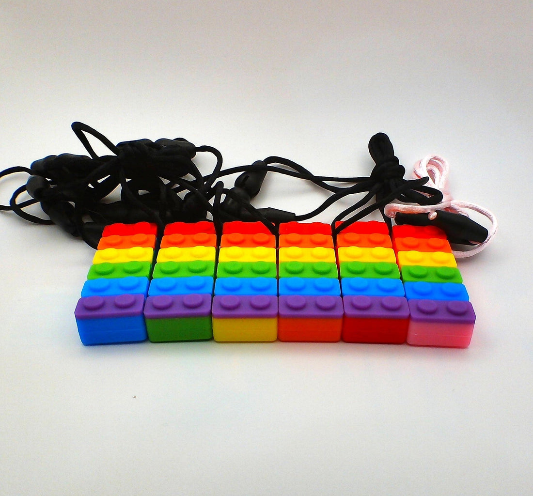 Rainbow Brick Chew Necklace - SK67268354