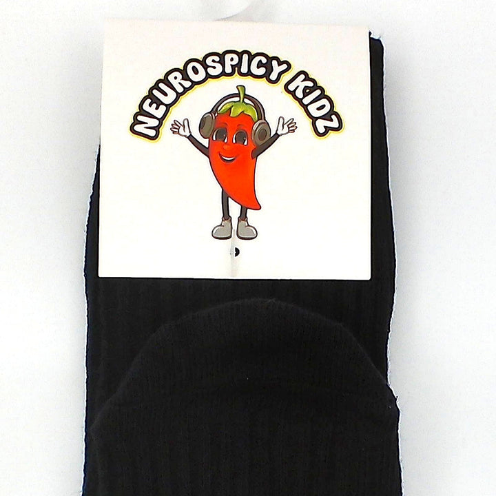 Sensory Safe Socks - Crew Cut BLACK - 