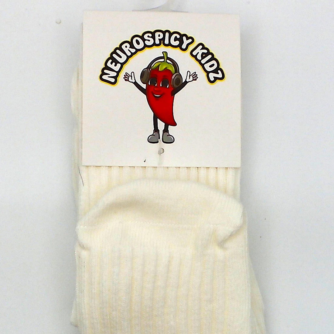 Sensory Safe Socks - Crew Cut OFF WHITE - 